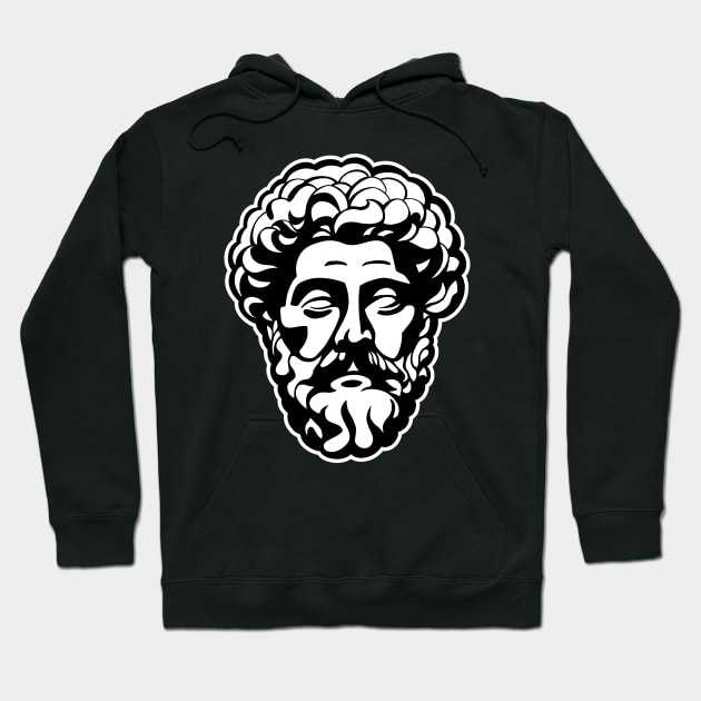 Marcus Aurelius Portrait Hoodie by HalpinDesign